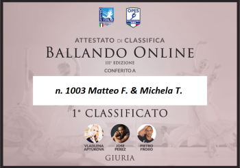 Risultati concorso “Ballando OnLine”